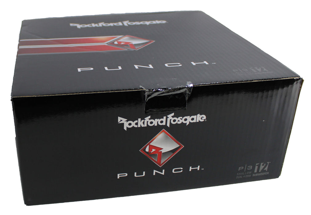 Rockford Fosgate Punch3 12" 400W RMS Dual 4-Ohm Shallow Subwoofer / P3SD4-12