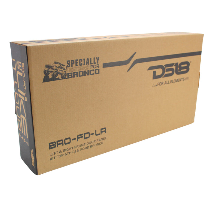 DS18 BRO-FD-LR Bronco Front Doors 6.5" Speakers and Tweeter Panels 6th GEN