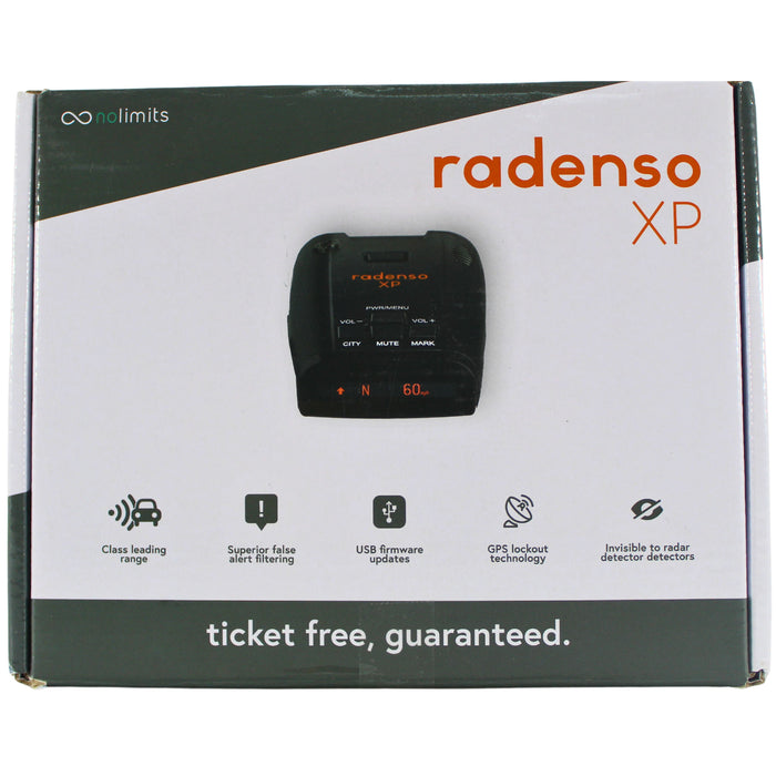 Radenso XP RD w/ False Alert Filtering, Long Range & GPS Lockouts OPEN BOX