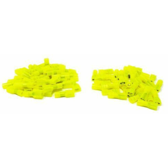 Install Bay 400pcs 10-12 AWG Male & Female Insulated Nylon Quick Disconnect Yellow