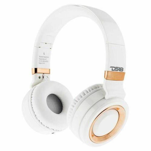 DS18 Over Ear Wireless Noise Canceling Bluetooth Headphones White Microphone