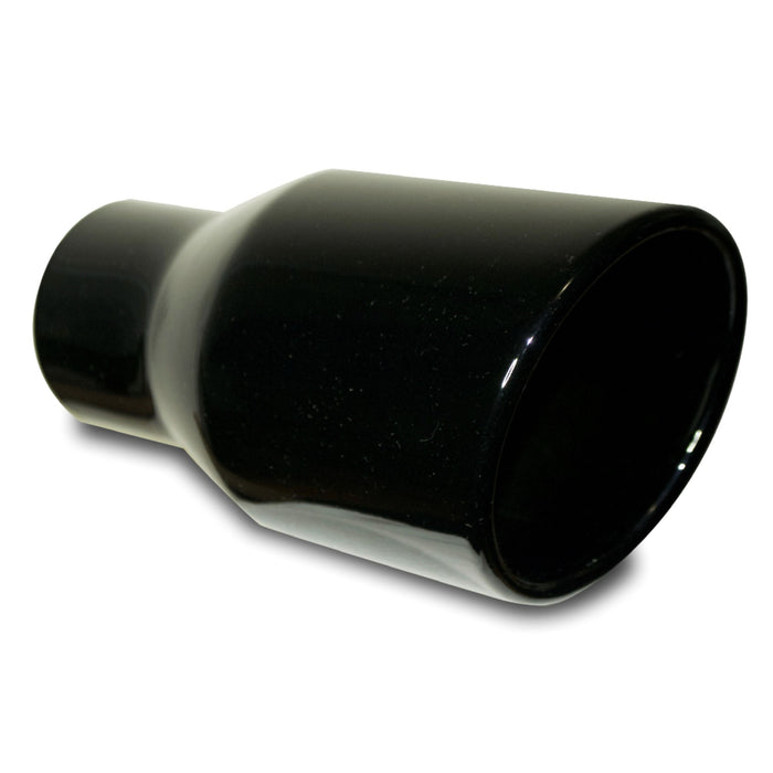 Mach-Speed Muffler/Exhaust Tip Rolled Edge Slant Cut Single Wall Gloss Black