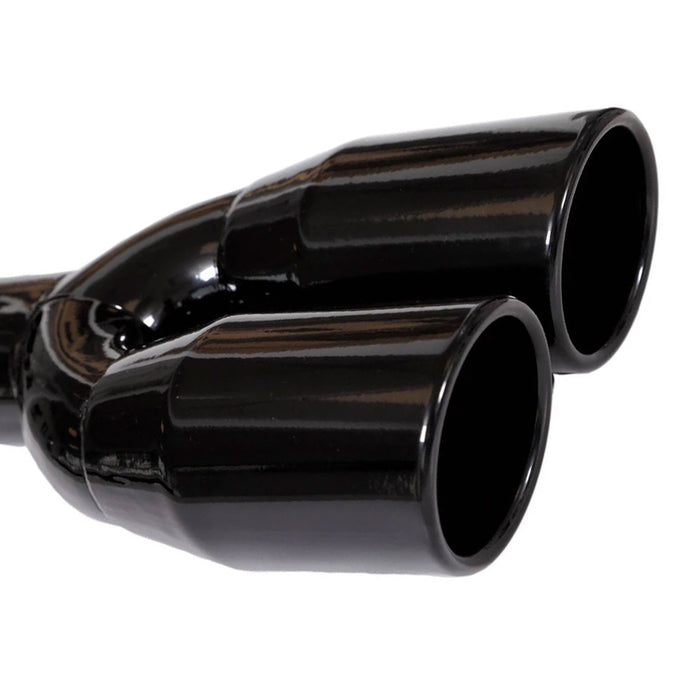 Mach-Speed Dual Round Slant Cut Satin Shine Black Exhaust Tip BT-ET007