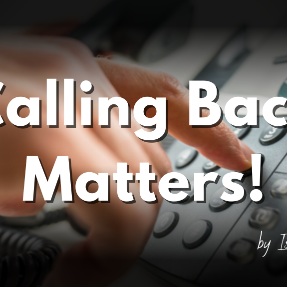 Why calling back matters!