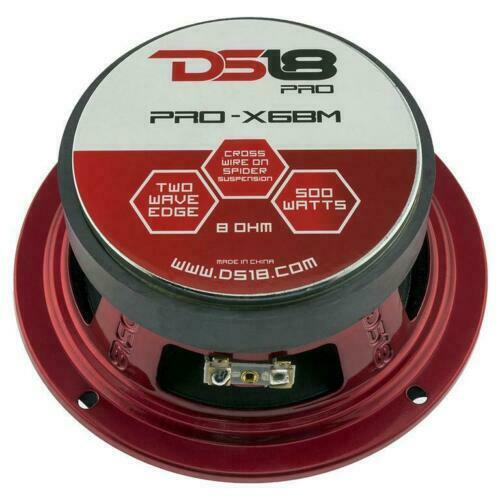 1x 6.5" Mid Full Range Speakers 500W Loudspeaker 8 Ohm DS18 PRO-X6BM