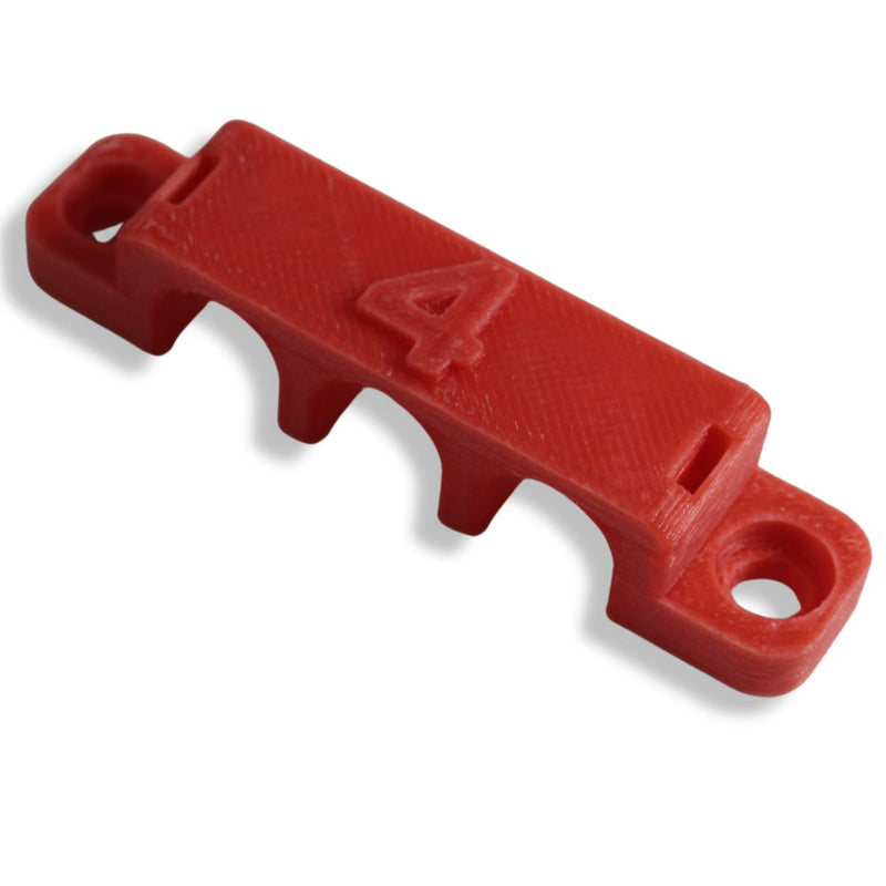 4 Gauge Cable Management Wire Comb Triple Slot Can Use w/ Cable Tie Red/Black