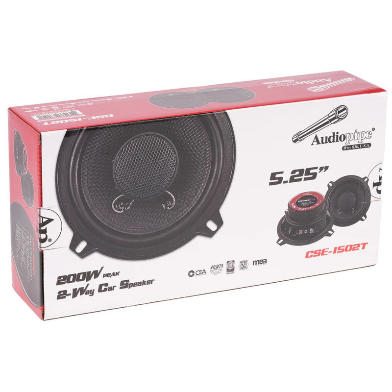 Audiopipe 5.25" 200 Watt 4-Ohm 2-Way Coaxial Car Audio Speaker CSE-1502T