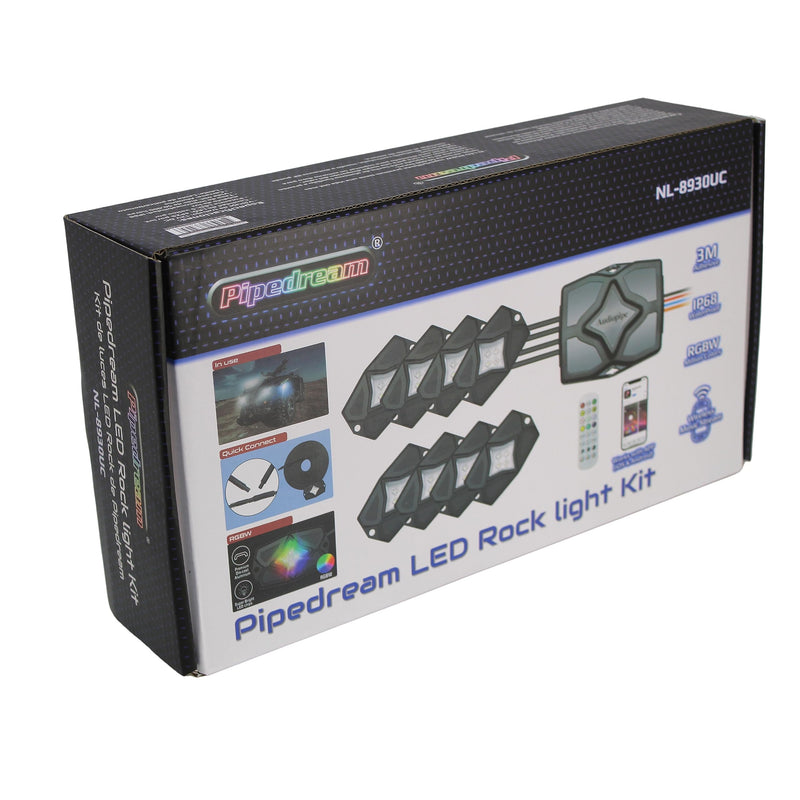 8 Piece IP68 Waterproof RGBW LED ATV Offroad Motorsports Light Kit NL-8930UC