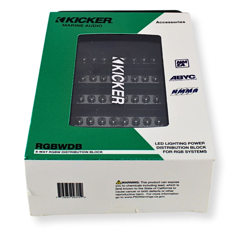 Kicker Marine RGBW Distribution Block With Tinned Color Coded Bus Bars 8 Spots