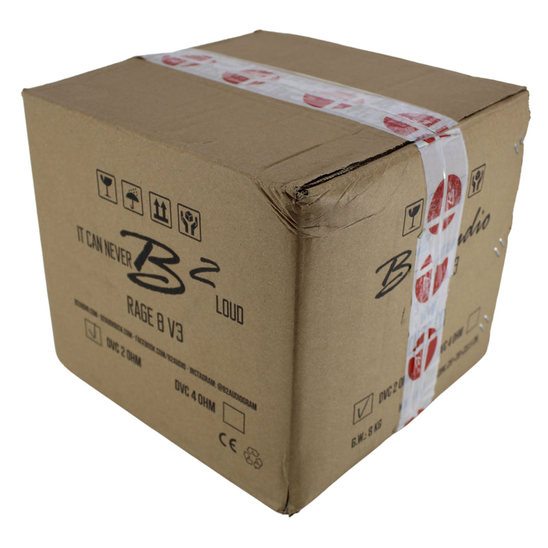 B2 Audio 8" High Excursion Subwoofer RAGE8 D2 500W RMS Dual 2 Ohm