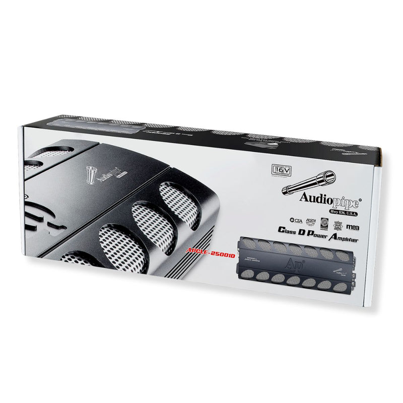 2500 Watt RMS Class D 1 Ohm Monoblock Car Audio Amplifier Audiopipe APCLE-25001D