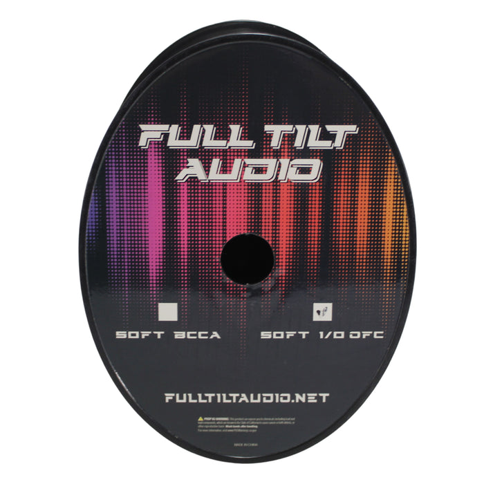 Full Tilt Audio 1/0 Gauge Tinned Oxygen Free Copper Power/Ground Wire White Lot