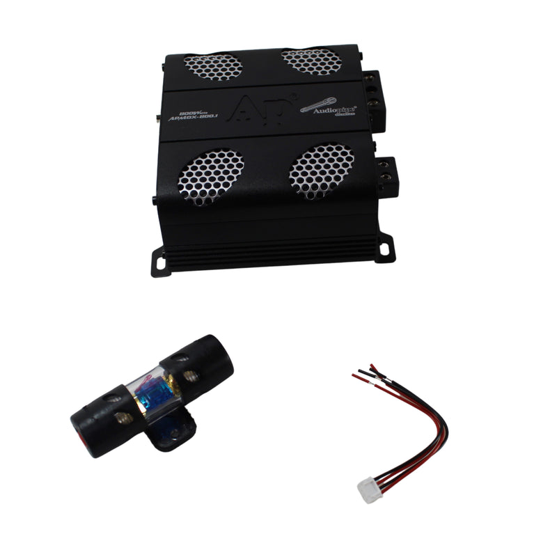 Audiopipe Pro 12" 300W 4-Ohm Subwoofer Pair + 800W Class D Full-Range Amp Combo