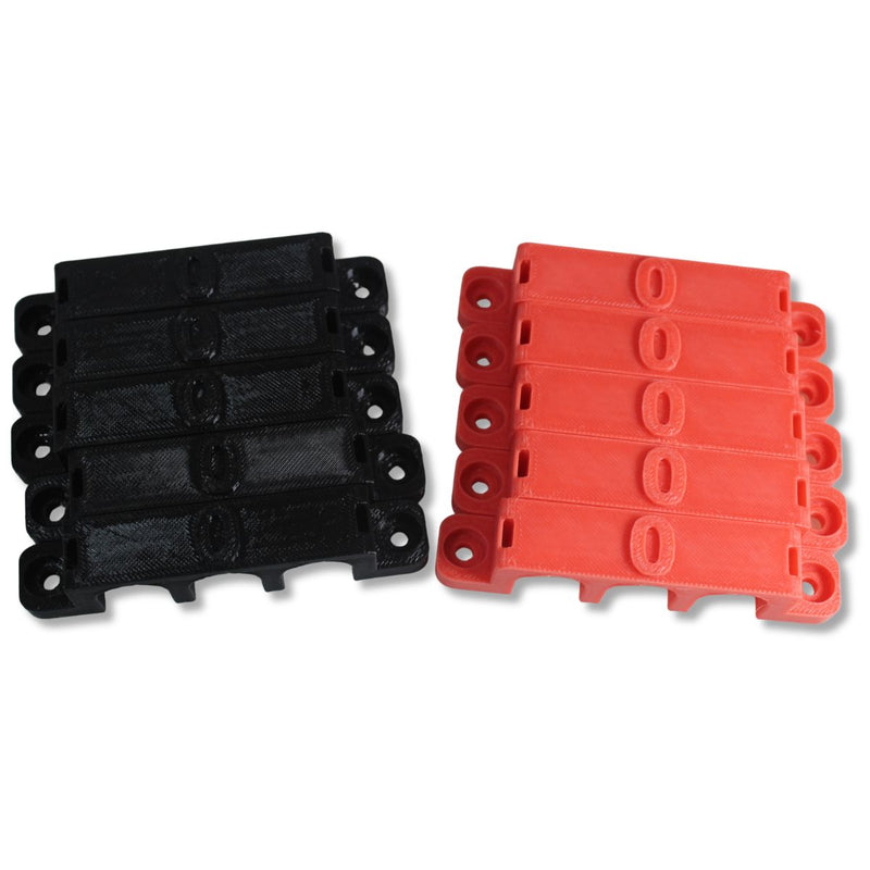 1/0 Gauge Cable Management Wire Comb Triple Slot Can Use w/ Cable Tie Red/Black