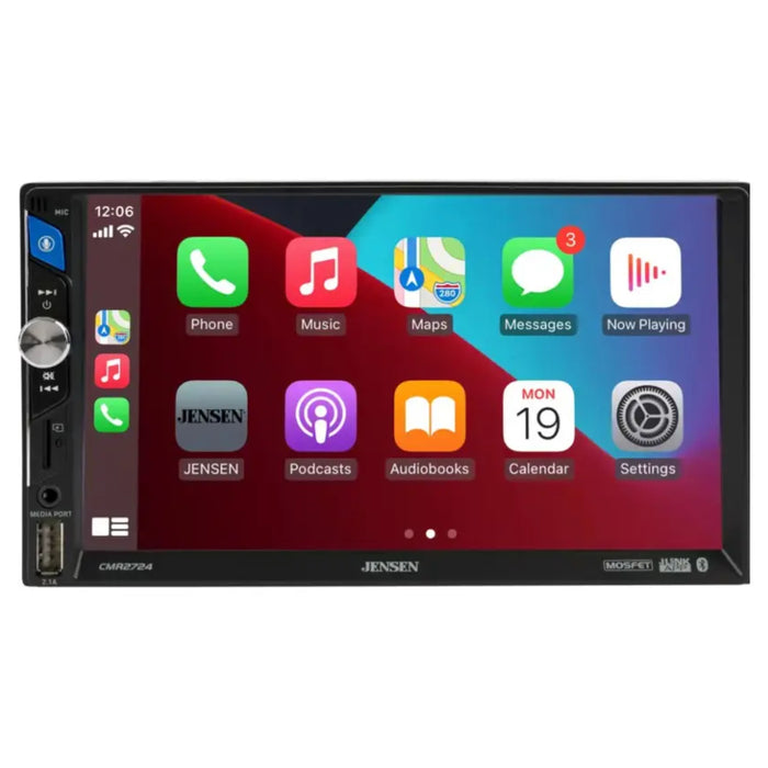 Jensen 7" Touchscreen Bluetooth Receiver w/Apple Carplay & Android Auto CMR2724