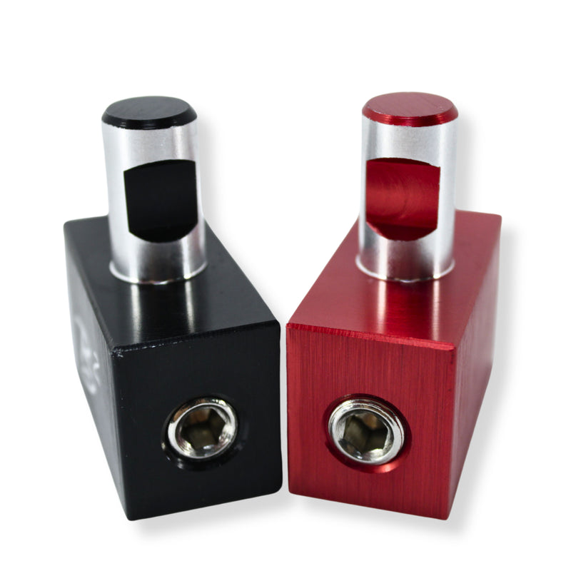 B2 Audio Dual 0GA to Single 0GA Amplifier Input Adapters Black and Red Pair
