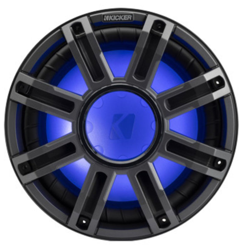 12" 450 Watt RMS 4-Ohm free-air Marine Subwoofer with RGBW LEDs Kicker 51MWF124