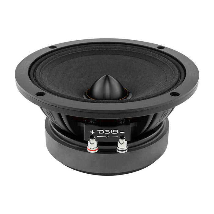 DS18 6.5" Mid-Range 600W 4-Ohm Motorcycle Loudspeaker with Bullet Pro Car Audio