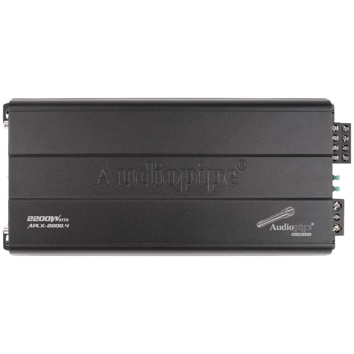 Audiopipe 2200W 2-Ohm Class D Car Audio 4-Channel MOSFET Amplifier APLX-2200.4