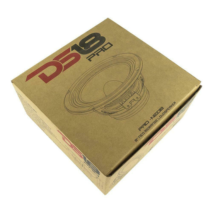 DS18 PRO-NEO8 8" Motorcycle Midrange 4 Ohm Neodymium 600W Speaker Car Audio