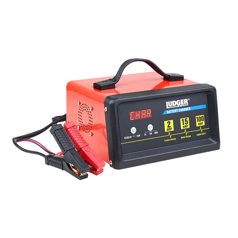 Ludger 12 Volt 2-15-100 Amp LED Regular AGM Battery Charger LBCG-12-100