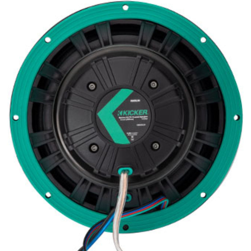 Kicker 8" RGB Coaxial Marine Speakers 500W Peak 4Ohm Black White Grills