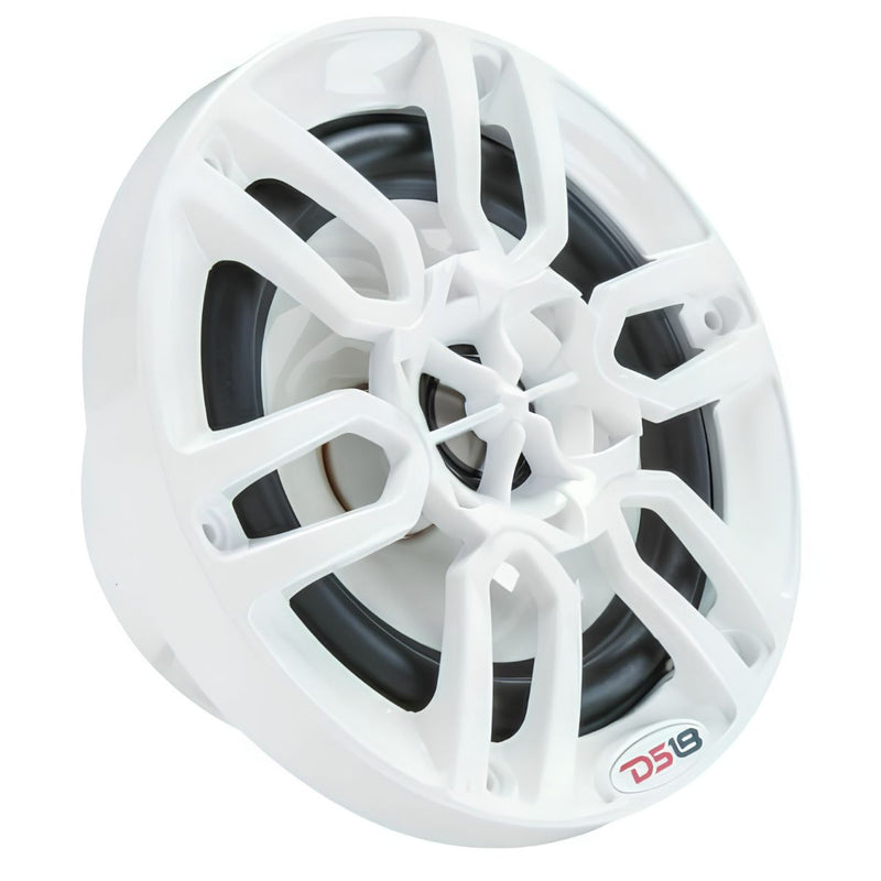 DS18 8" 125W 4 Ohm Power Sport Marine Speakers RGB LED Hydro 1 PAIR White NXL8