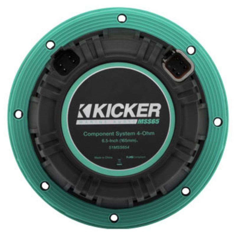 6.5" 200 Watt Peak 4 Ohm Marine LED Component Speakers KICKER MSS65