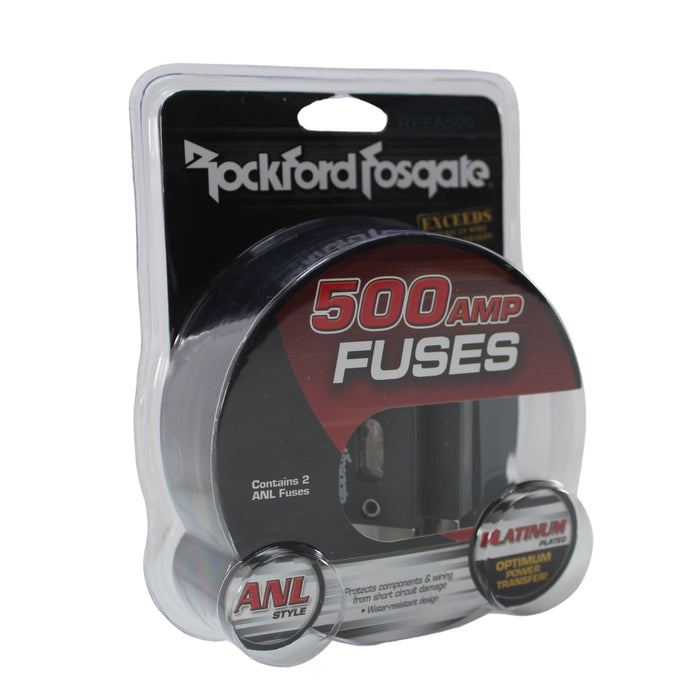 Rockford Fosgate 500 Amp ANL Fuse Platinum Finish (2-Pack) RFFA500