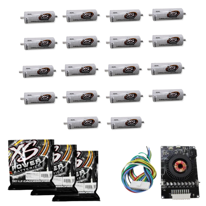 XS Power 18 PK DIY Kit 35AH LTO Cell Bank 2.3v W/ XS Power Dog Bones & Balancer