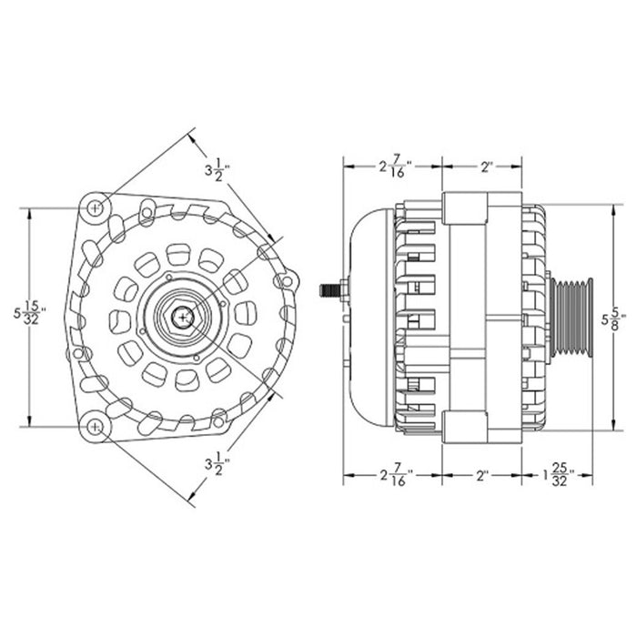 Mechman E-Series 400 Amp Pink Alternator For 1996 - 2004 GM 5.7L Truck