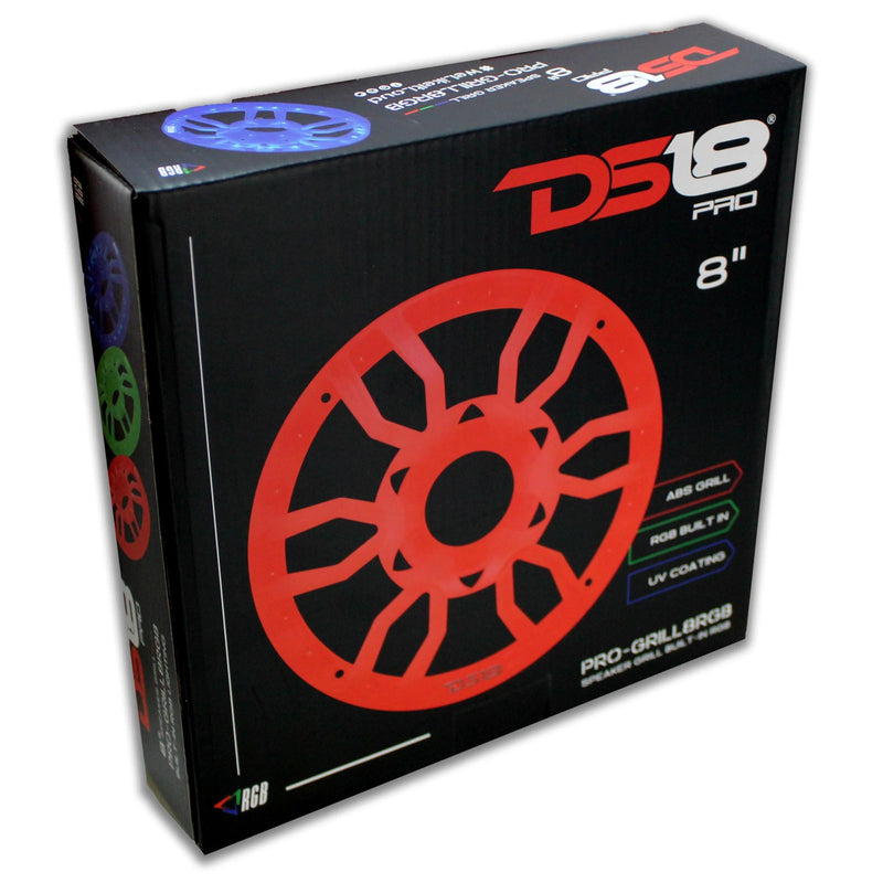 DS18 8" Universal Speaker Grill Cover with RGB LED Lights PRO-GRILL8RGB
