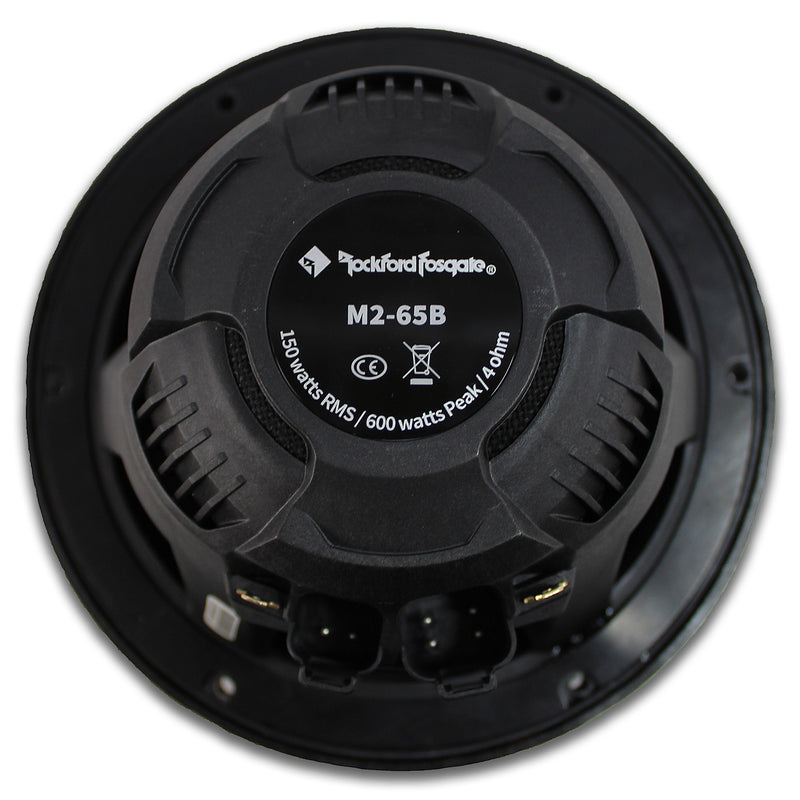 Rockford 6.5 Enclosures /w Black RGB Marine Speakers 1200W Polaris Ranger 2018+