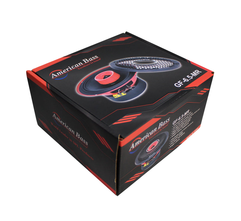 American Bass 6.5" Coaxial Full Range Speaker Hybrid 240-Watt 4 Ohm RED GF-6.5