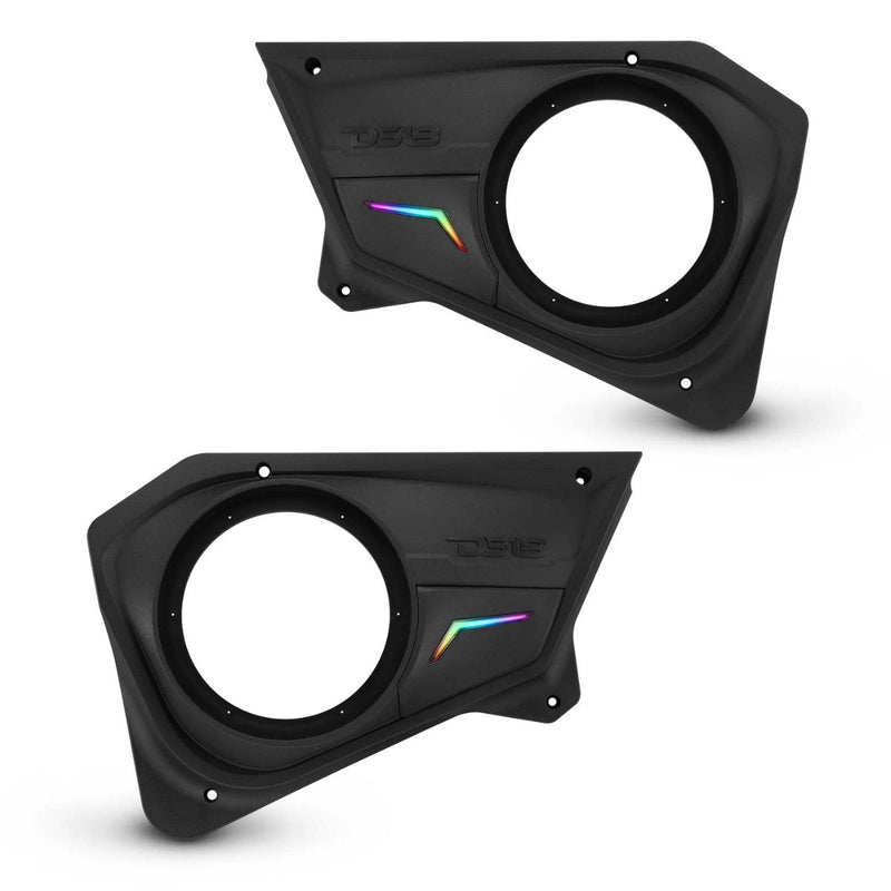 Polaris RZR-PRO Back Door  Panels for 8” Speakers w/ Digital LED Lighting DS18