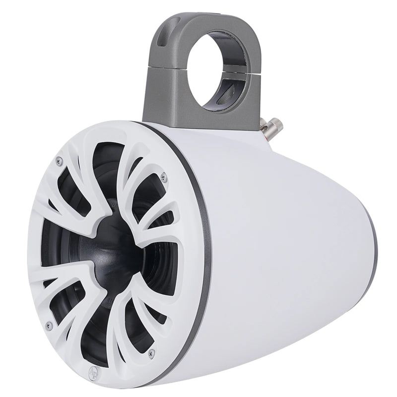 AudioPipe Pair of White 8" 125 W RMS 4-Ohm Weatherproof Marine Tower Speakers