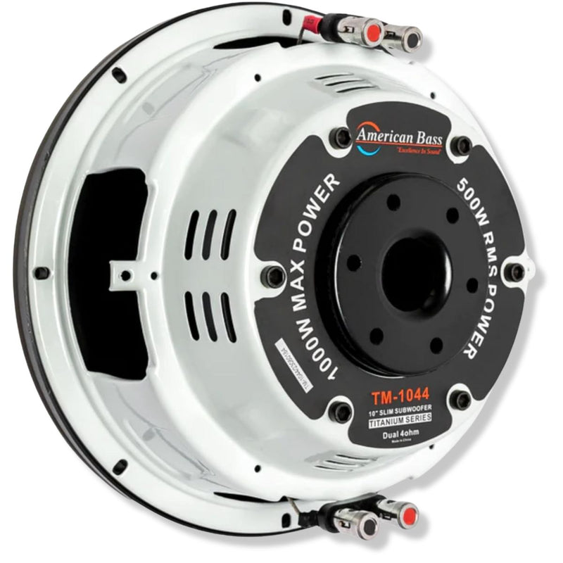 American Bass 10" 500 Watt RMS 4-Ohm DVC Shallow Subwoofer TITANIUM-1044