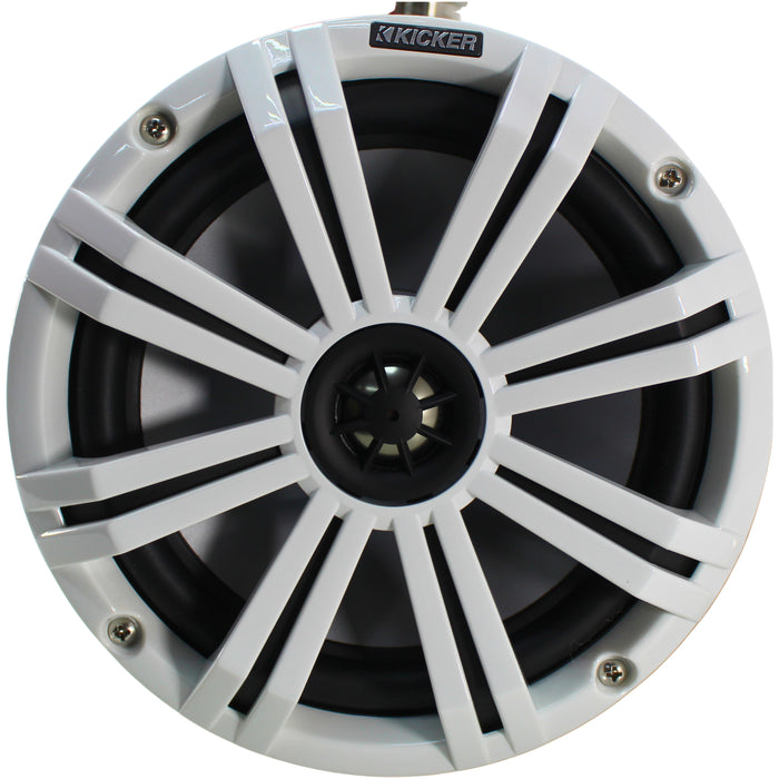 Kicker KMTC Series 8" 300W Marine Coaxial White Tower System Speakers / 45KMTC8W