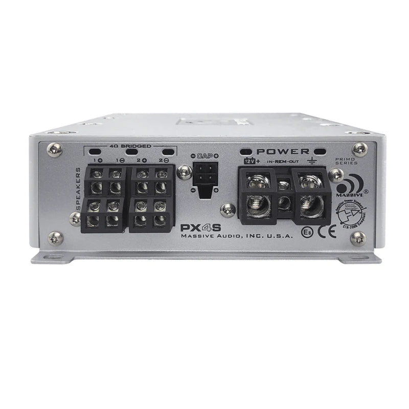 Massive Audio 600 Watts RMS 2 Ohm 4-Channel Class D Amplifier - PX4S