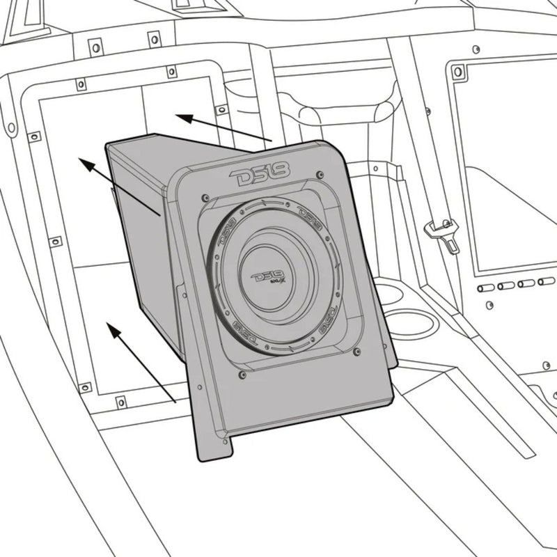 Polaris Slingshot Loaded 10" 850W RMS Rear Sealed Subwoofer Enclosure 2015+