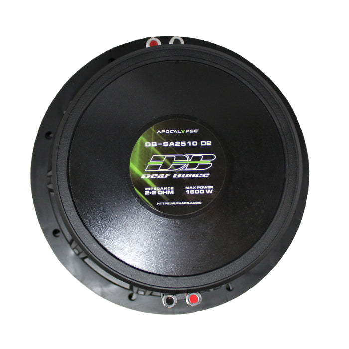 Deaf Bonce Car Audio 10" Dual 2 Ohm Subwoofer SA2510-D2 & Monoblock Amp Package