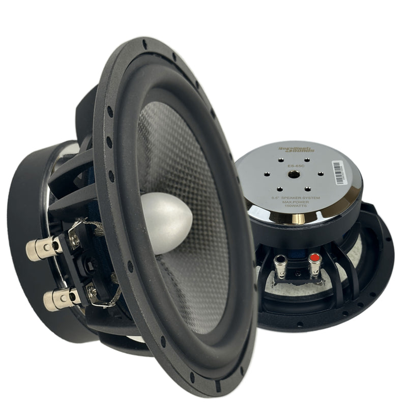 Resilient Sounds Pair of 6.5" Carbon Fiber 75 Watt RMS 4 Ohm Midrange Loudspeakers
