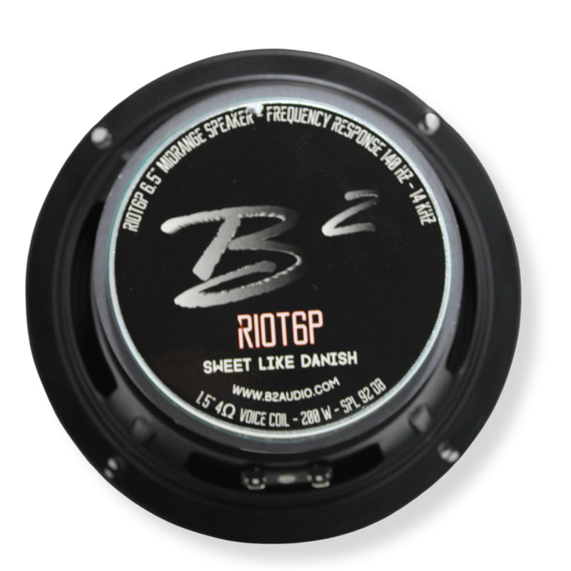 B2 Audio RIOT Pair of 6.5" 4-Ohm 100W RMS Bullet Mid-Range Speakers RIOT6P
