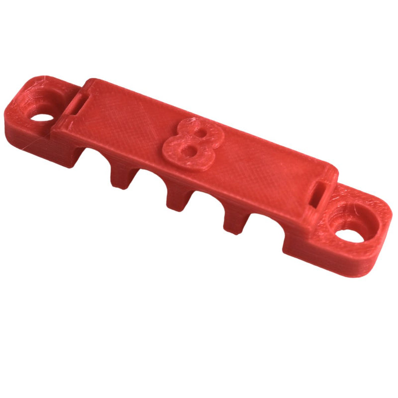 8 Gauge Cable Management Wire Comb Quad Slot Can Use w/ Cable Tie Red/Black