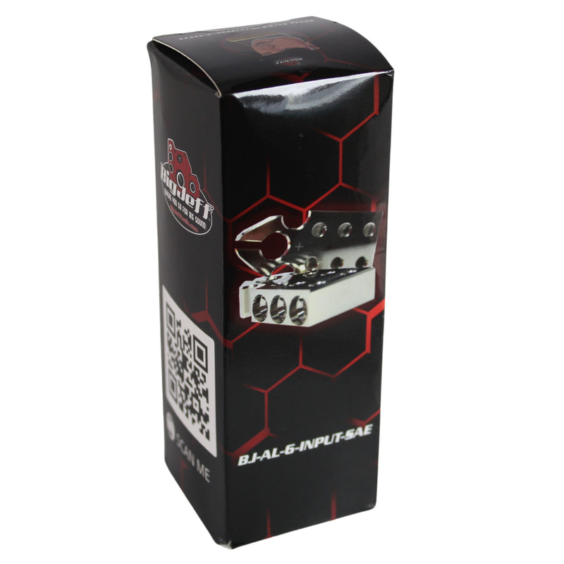 Big Jeff Audio 6 Spot 1/0 Gauge SAE Top Post Aluminum Battery Terminal OPEN BOX