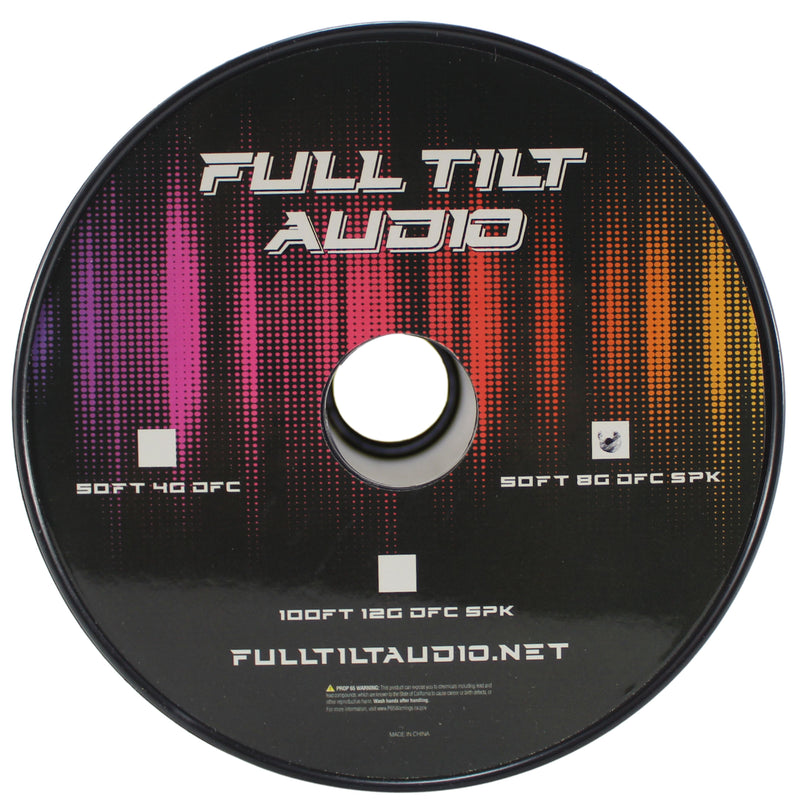 Full Tilt Audio 8 Gauge Tinned OFC Speaker Wire White/Black Lot Cut By The Foot