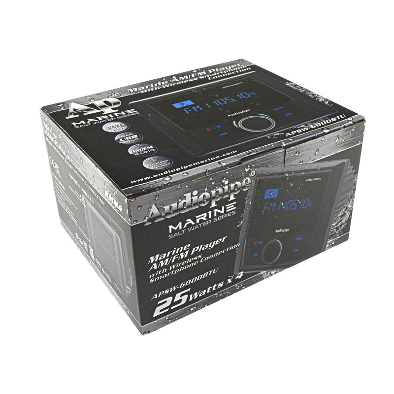 Audiopipe 3" Positive High Definition LCD Multimedia Marine Radio APSW-6000BTU