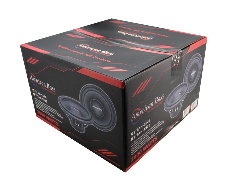 American Bass TITAN 15" 1500 Watt RMS Dual 4 Ohm Voice Coil Car Audio Subwoofer