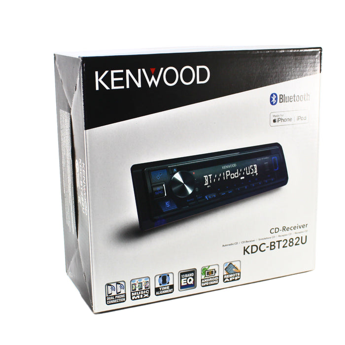 Kenwood Single DIN Bluetooth USB MP3 FLAC AM/FM CD Car Stereo KDC-BT282U