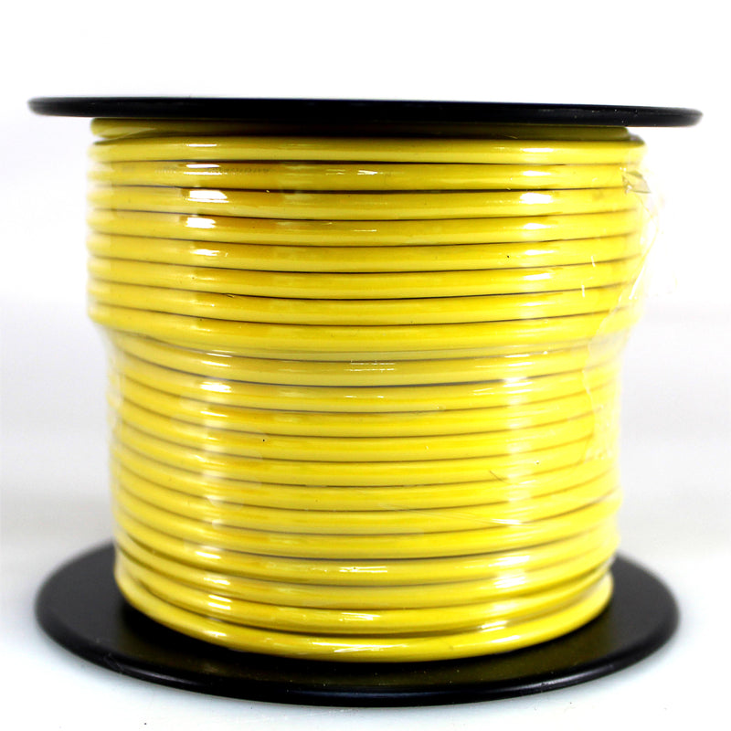 14 GA 100 FT Yellow Stranded of CCA Primary Power Ground Wire Cable - Full Spool